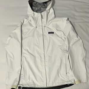 Patagonia Women's White Torrentshell 3L Rain Windbreaker Jacket Size S